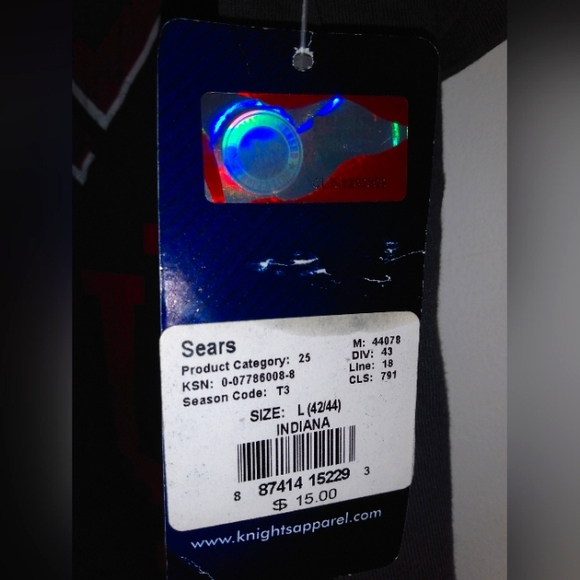 Classic Indiana University Gray T-Shirt, Red & White Distressed Screen Print - Picture 3 of 5